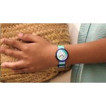 FLIK FLAK Organized Chaos - Stripy Green 32 mm Quartz FBNP226