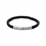 FOSSIL Bracelet Cuir tressé noir JF00510797
