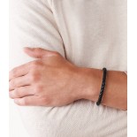 FOSSIL Bracelet Cuir tressé noir JF00510797