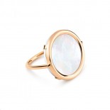 GINETTE NY Bague Disc Ring Or rose Nacre RDPE