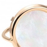 GINETTE NY Bague Disc Ring Or rose Nacre RDPE