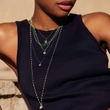 Pendentif Cactus Or rose Résine prairie