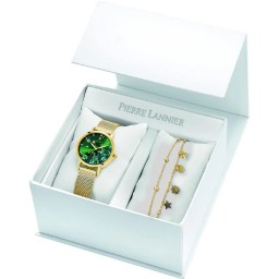 Coffret Tallia 36 mm Quartz + Bracelet Acier Doré