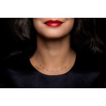 Collier Confetti Bleu Or Blanc 7 Saphirs