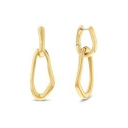 Boucles d'oreilles Statement Links Acier doré