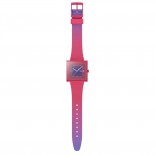 Swatch Squarely Berry 42 mm Quartz SO34R700