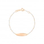 GIGI CLOZEAU Little Gigi Plaque ovale Or rose Résine blanche B3LG002R0115