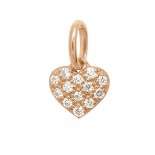 Pendentif In Love Or rose diamants