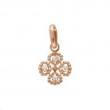 GIGI CLOZEAU Pendentif Lucky Trèfle Diamants Or rose B5LK001R00DI