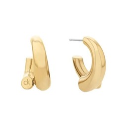 Boucles d'oreilles Spiral Acier doré