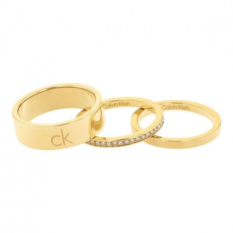 Bague Trio Acier doré