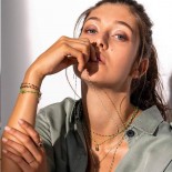 GIGI CLOZEAU Bracelet Classique Gigi Or jaune Résine émeraude B3GI001J35