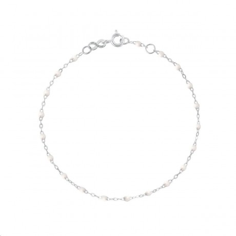GIGI CLOZEAU Bracelet Classique Gigi Or blanc Résine blanche B3GI001G01