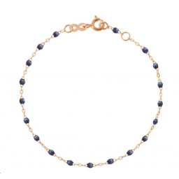 Bracelet Classique Gigi Or rose Résine bleu nuit