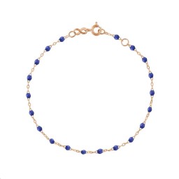 Bracelet Classique Gigi Or rose Résine bleuet