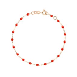 Bracelet Classique Gigi Or rose Résine corail