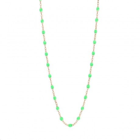 GIGI CLOZEAU Collier Classique Gigi Or rose Résine vert fluo B1GI001R36