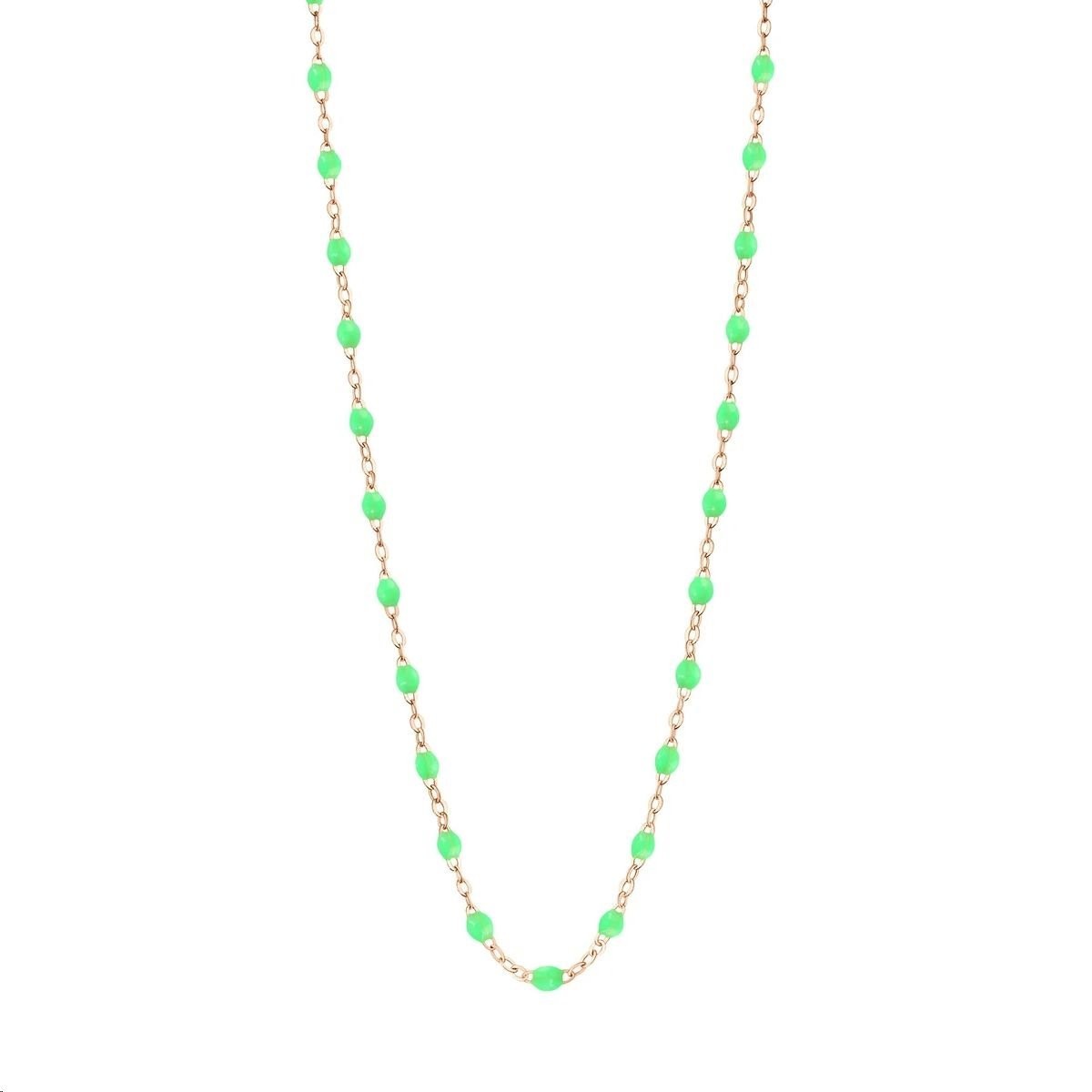 GIGI CLOZEAU Collier Classique Gigi Or rose Résine vert fluo B1GI001R36