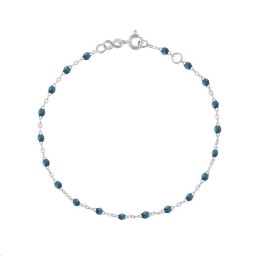 Bracelet Classique Gigi Or blanc Résine émeraude