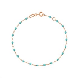 Bracelet Classique Gigi Or rose Résine turquoise vert