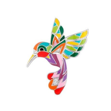 Pendentif Colibri Argent Oxydes