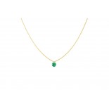 Collier Confetti Or jaune Emeraude 0.20 ct