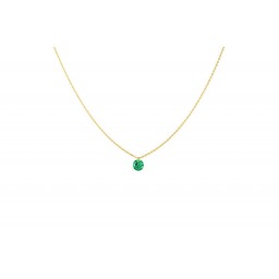 Collier Confetti Or jaune Emeraude 0.20 ct