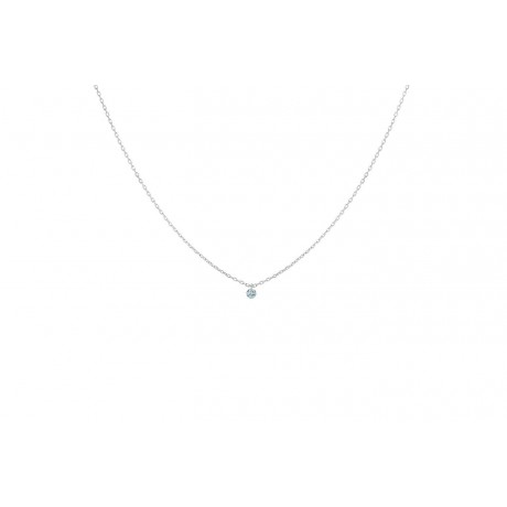 LA BRUNE & LA BLONDE Collier 360° Or blanc Diamant 0,07 ct PE0020WGDI