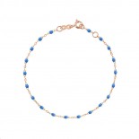 GIGI CLOZEAU Bracelet Classique Gigi Or rose Perles de résine bleues fluo B3GI001R04