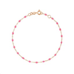 Bracelet Classique Gigi Or rose Résine rose fluo