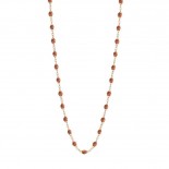 Collier Classique Gigi Or rose Résine fauve
