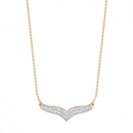 Collier Mini Wise Or rose Diamant