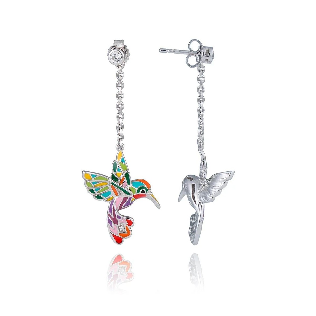 UNA STORIA Boucles d'oreilles Colibri Argent BO121228