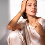 GIGI CLOZEAU Bracelet Classique Gigi Or rose Résine bleu nuit B3GI001R50