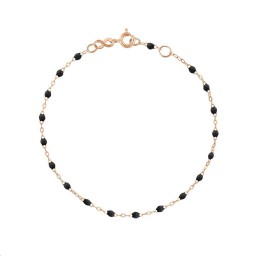 Bracelet Classique Gigi Or rose Résine noire