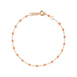 Bracelet Classique Gigi Or rose Résine orange fluo