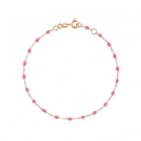GIGI CLOZEAU Bracelet Classique Gigi Or rose Résine rose fluo B3GI001R29