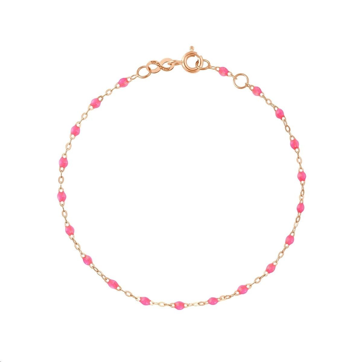 GIGI CLOZEAU Bracelet Classique Gigi Or rose Résine rose fluo B3GI001R29