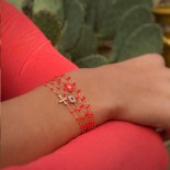 GIGI CLOZEAU Bracelet Classique Gigi Or rose Résine corail B3GI001R58
