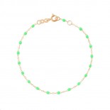 Bracelet Classique Gigi Or rose Résine vert fluo