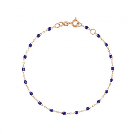 GIGI CLOZEAU Bracelet Classique Gigi Or rose Résine bleu prusse B3GI001R07