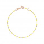 GIGI CLOZEAU Bracelet Classique Gigi Or rose Perles de résine jaunes B3GI001R18