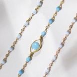 GIGI CLOZEAU Bracelet Classique Gigi Or rose Résine bleu layette B3GI001R15