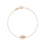 Bracelet Madone Or rose Résine blanche