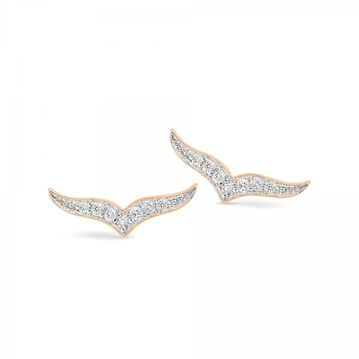 Boucles d'oreilles Wise Or rose Diamants