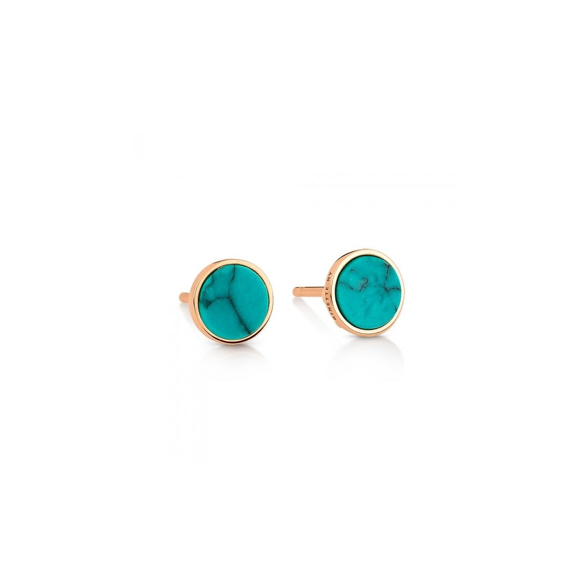 Boucles d'oreilles Ever Or rose Turquoise