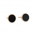 Boucles d'oreilles Ever Or rose Onyx