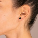 Boucles d'oreilles Ever Or rose Onyx