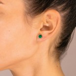 Boucles d'oreilles Ever Or rose Malachite