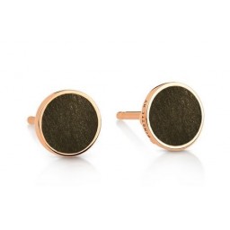 Boucles d'oreilles Ever Or rose Obsidienne
